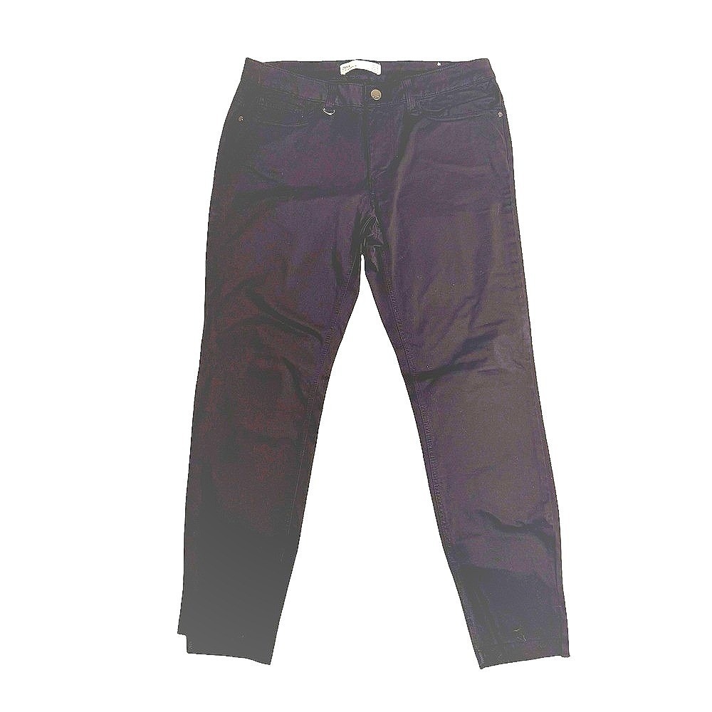 Zara Z1975 Skinny Jeans Asymetric‎ Hem Black Women Size 8